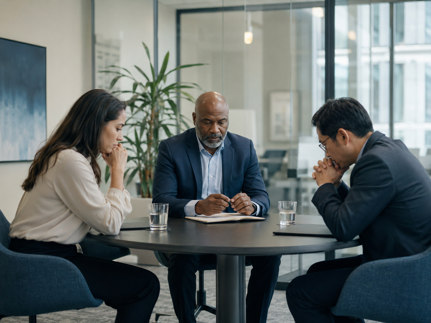 An organizational ombuds meeting with an employee